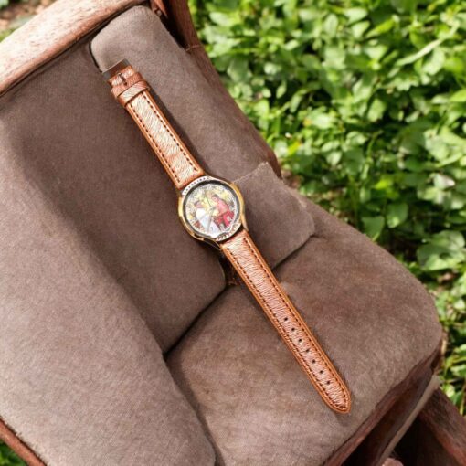 Brown Strap Photo Printed  Watch - Image 2