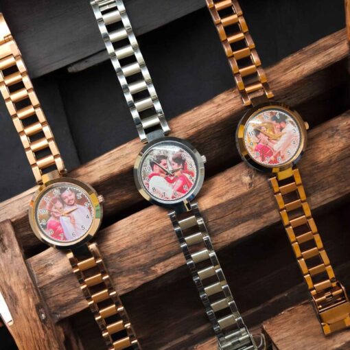 Ladies Metal Photo Printed  One Watch